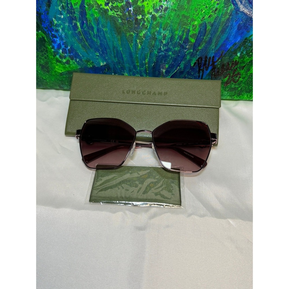 Longchamp LO180S Burgundy Geometric Butterfly Sunglasses 601 58-17-140
